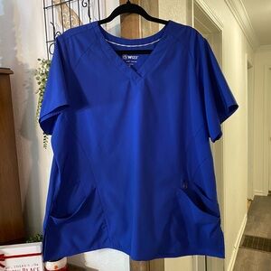 Women's Gray V-Neck Scrub Top